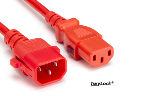 TwyLock C13-C14 | Verriegelbares Powerkabel | 10er-Pack