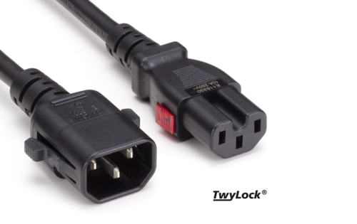 TwyLock C15-C14 | Verriegelbares Powerkabel | 10er-Pack